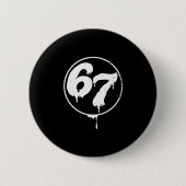 67 Meme Six Seven Urne Graffiti-Stil Button (Vorderseite)