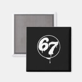 67 Meme Six Seven Urne Graffiti-Stil Magnet (Vorderseite/Rückseite)