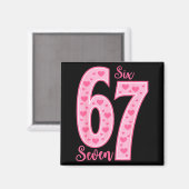 67 Meme Six Seven Valentinstage Magnet (Vorderseite/Rückseite)
