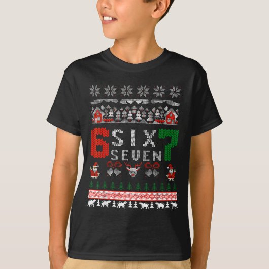 67 Meme Six Seven Weihnachts hässlicher Pullover f (Vorderseite)