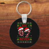 67 Meme Six Seven Weihnachts hässlicher Pullover f Schlüsselanhänger (Vorderseite)