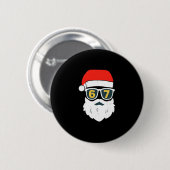 67 Meme Six Seven Weihnachtsmann Gesicht Kinder Mä Button (Vorne & Hinten)