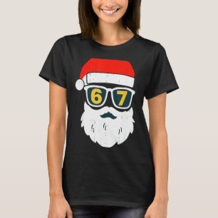 67 Meme Six Seven Weihnachtsmann Gesicht Kinder Mä T-Shirt