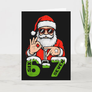 67 Meme Six Seven Weihnachtsmann Lustig Weihnachte Karte