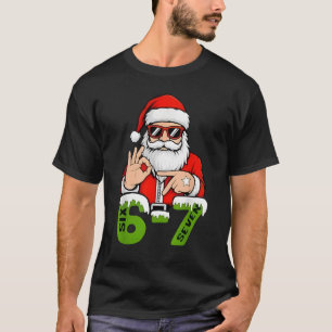 67 Meme Six Seven Weihnachtsmann Lustiger Weihnach T-Shirt