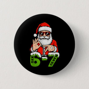 67 Meme Six Seven Weihnachtsmann Lustiges Weihnach Button