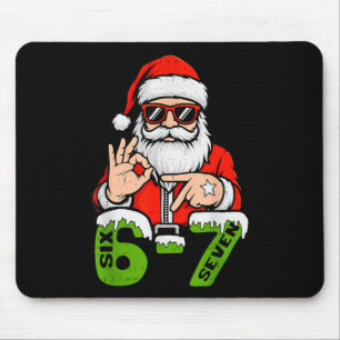 67 Meme Six Seven Weihnachtsmann Lustiges Weihnach Mousepad