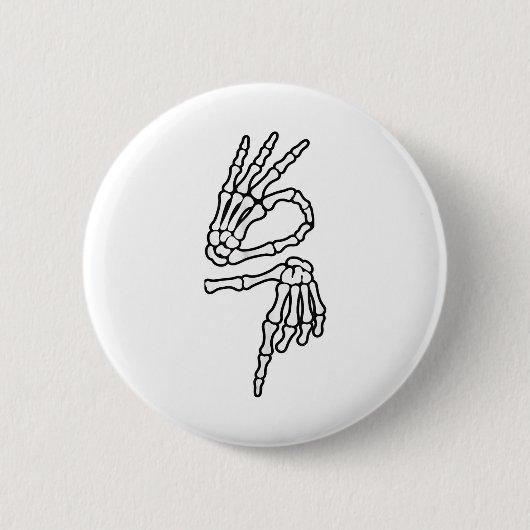 67 Meme Skeleton Hand 6 7 Halloween Six Seven _1  Button (Vorderseite)