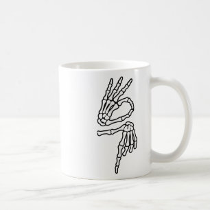 67 Meme Skelett Hand 6 7 Halloween Sechs Sieben _1 Kaffeetasse
