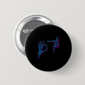 67 Meme Skelett Hand 6 7 Halloween Sechs Sieben Lu Button (Vorne & Hinten)