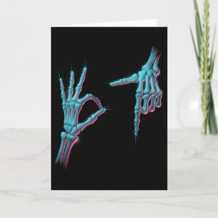 67 Meme Skelett Hand 6 7 Halloween Sechs Sieben Lu Karte