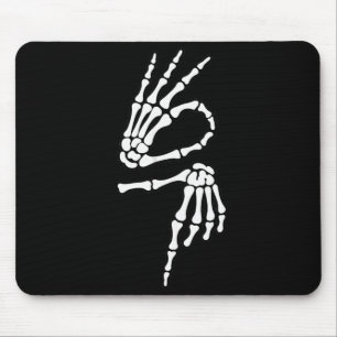 67 Meme Skelett Hand 6 7 Halloween Sechs Sieben  Mousepad