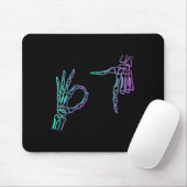67 Meme Skelett Hand 6 7 Halloween Sechs Sieben T- Mousepad (Mit Mouse)