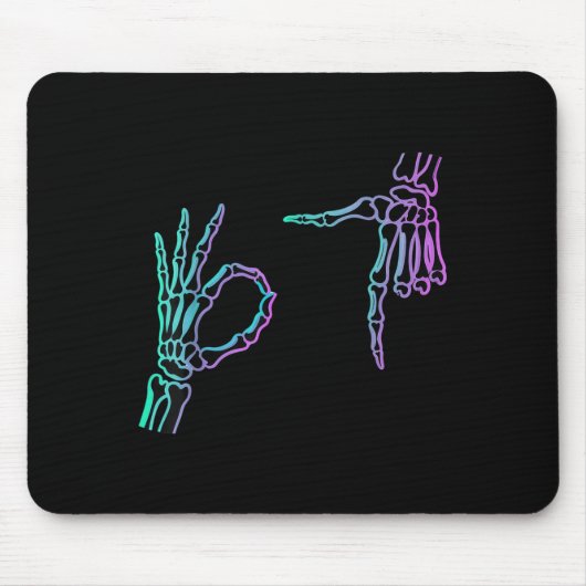 67 Meme Skelett Hand 6 7 Halloween Sechs Sieben T- Mousepad (Vorne)