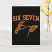 67 Meme Skelett Hand Halloween Heiligabend 6 7 Sec Karte (Gelbe Blume)
