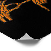 67 Meme Skelett Hand Halloween Heiligabend 6 7 Sec Poster (Ecke)