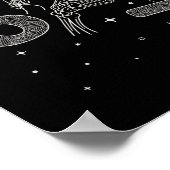 67 Meme Skeletthand Lustiger Halloween Sechs Siebe Poster (Ecke)