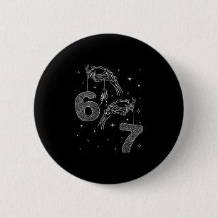 67 Meme Skeletthand Lustiges Halloween Six Seven T Button