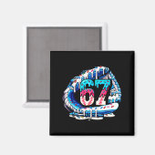 67 Meme Slang Baseballhandschuh Drip Eiscreme Sech Magnet (Vorderseite/Rückseite)