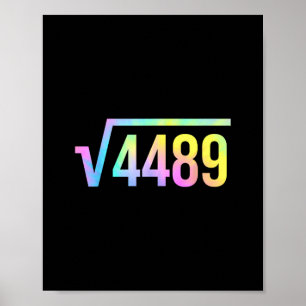 67 Meme Slang Tie-Dye Lustig Quadratwurzel 4489 Ma Poster