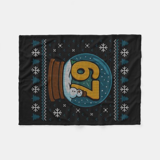 67 Meme Snow Globe Christmas Ugly Sweater Xmas Cel Fleecedecke (Vorderseite (Horizontal))