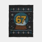 67 Meme Snow Globe Christmas Ugly Sweater Xmas Cel Fleecedecke (Vorderseite)