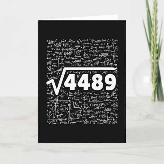 67 Meme Square Root 4489 Do The Math Funny Birthda Karte (Vorderseite)