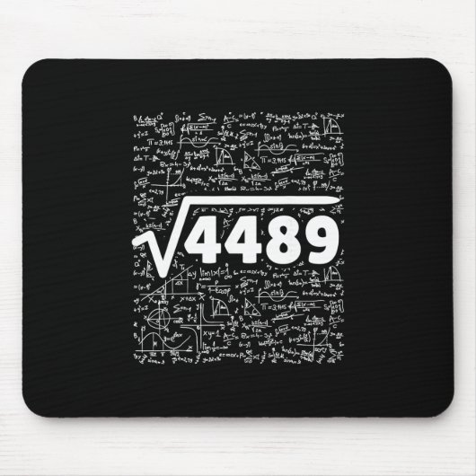 67 Meme Square Root 4489 Do The Math Funny Birthda Mousepad (Vorne)