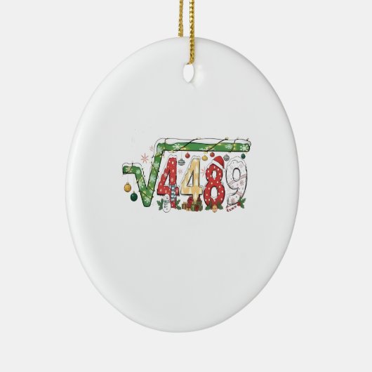 67 Meme Square Root 4489 Six Seven Math Christmas Keramik Ornament (Rechts)