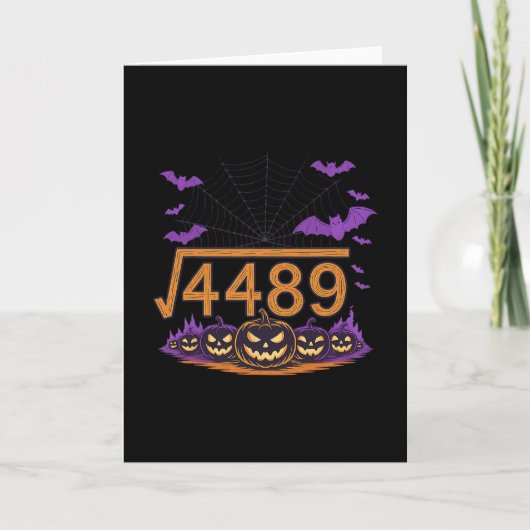 67 Meme Square Root 4489 Slang Math Halloween Cost Karte (Vorderseite)