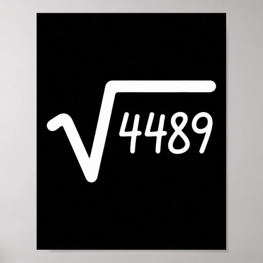 67 Meme Square Root Of 4489 Six Seven  Poster (Vorne)