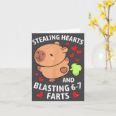 67 Meme stiehlt Herzen Valentinstag Capybara K Karte (Gelbe Blume)
