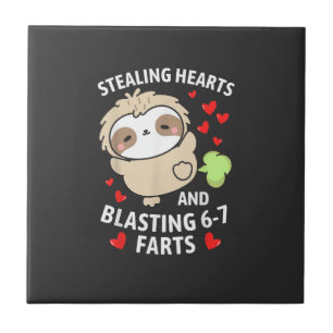 67 Meme stiehlt Herzen Valentinstag Faultier Kinde Fliese