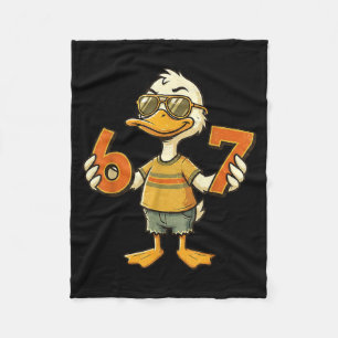 67 Meme Süße Ente 6 7 Lustig Sechs Sieben 6-7 Gen Fleecedecke