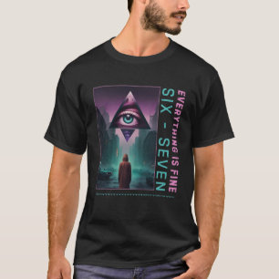 67 Meme T-Shirt Six Seven dystopischer urbaner Sla