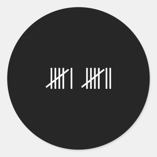 67 Meme Tally Marks Counting Slang 6 7 Brainrot Mi Runder Aufkleber (Vorderseite)