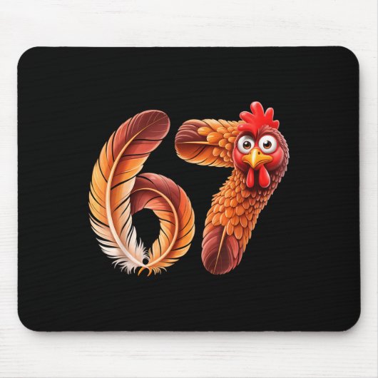 67 Meme Thanksgiving Turkey Day Funny Holiday Six  Mousepad (Vorne)