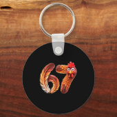 67 Meme Thanksgiving Turkey Day Funny Holiday Six  Schlüsselanhänger (Vorderseite)