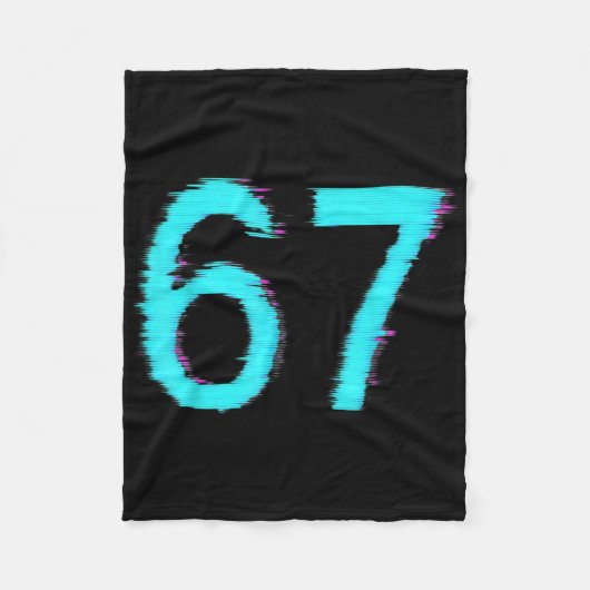 67 Meme Trend Gen Z Alpha Sechs Sieben 6 7 Fleecedecke (Vorderseite)