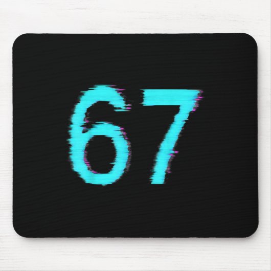 67 Meme Trend Gen Z Alpha Sechs Sieben 6 7 Mousepad (Vorne)