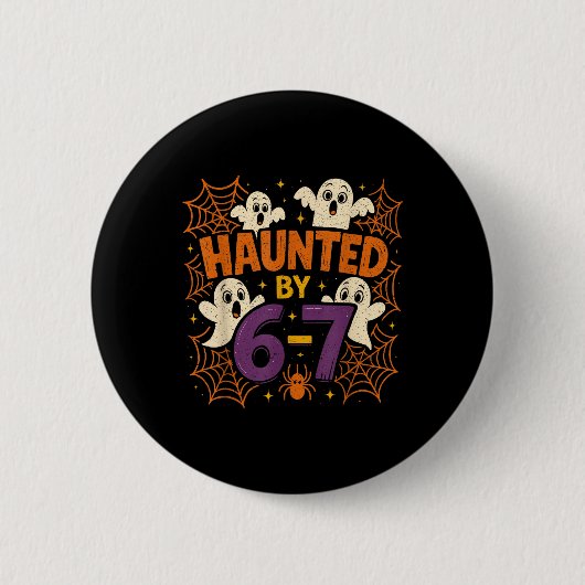 67 Meme Trend Halloween Lustig Sechs Sieben Gen Al Button (Vorderseite)