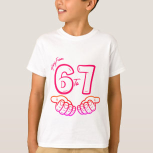 67 Meme Trend Rosa Rote Geburtstagsfeier T-Shirt
