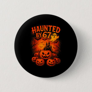 67 Meme Trendiger Geist Halloween Lustig Six Seven Button