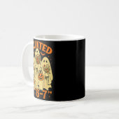 67 Meme Trendiger Geist Halloween Lustig Six Seven Kaffeetasse (Vorderseite Links)