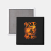 67 Meme Trendiger Geist Halloween Lustig Six Seven Magnet (Vorderseite/Rückseite)