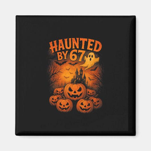 67 Meme Trendiger Geist Halloween Lustig Six Seven Magnet (Vorne)