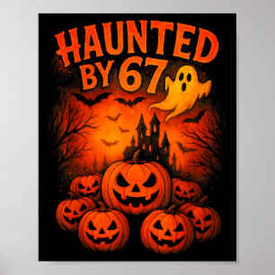 67 Meme Trendiger Geist Halloween Lustig Six Seven Poster