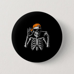 67 Meme Trendiger Skelett Halloween Lustig Sechs S Button