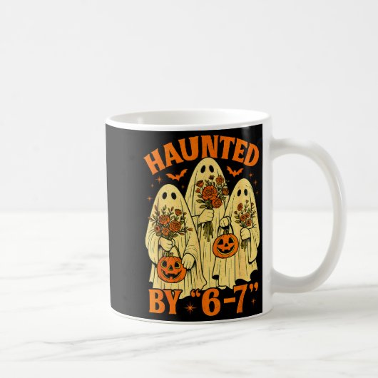 67 Meme Trendy Ghost Halloween Funny Six Seven Gen Kaffeetasse (Rechts)