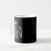 67 Meme Trendy Skeleton Halloween Funny Six Seven  Kaffeetasse (Vorderseite Links)